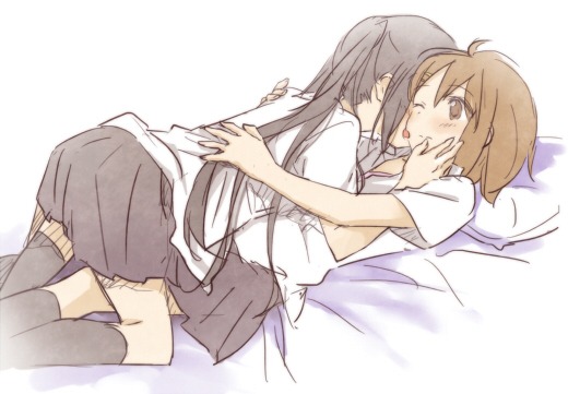 nakano azusa and hirasawa yui (k-on!) drawn by picocopi