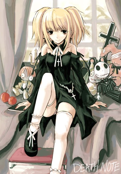 amane misa and jack skellington (death note) drawn by kotonemaru