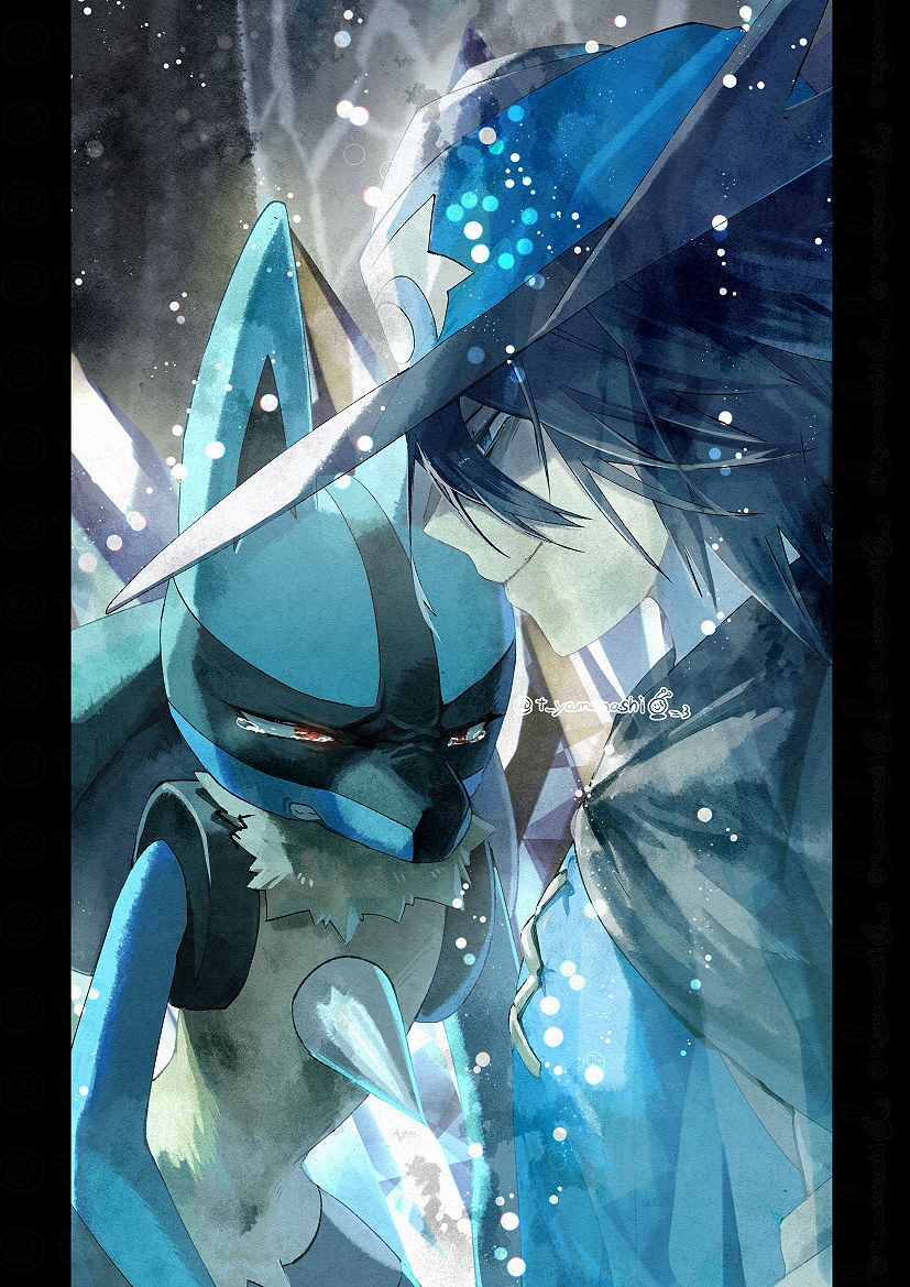 lucario and sir aaron (pokemon and 3 more) drawn by