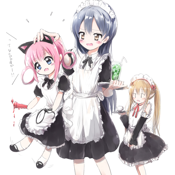 sonoda umi, sherlock shellingford, myucel foalan, and mimori suzuko (love live! and 3 more) drawn by yoshi@highland