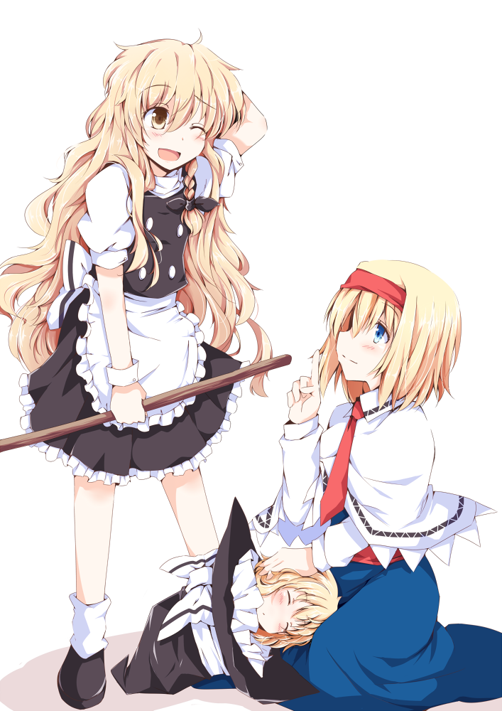 kirisame marisa and alice margatroid (touhou) drawn by chata_maru_(irori_sabou)