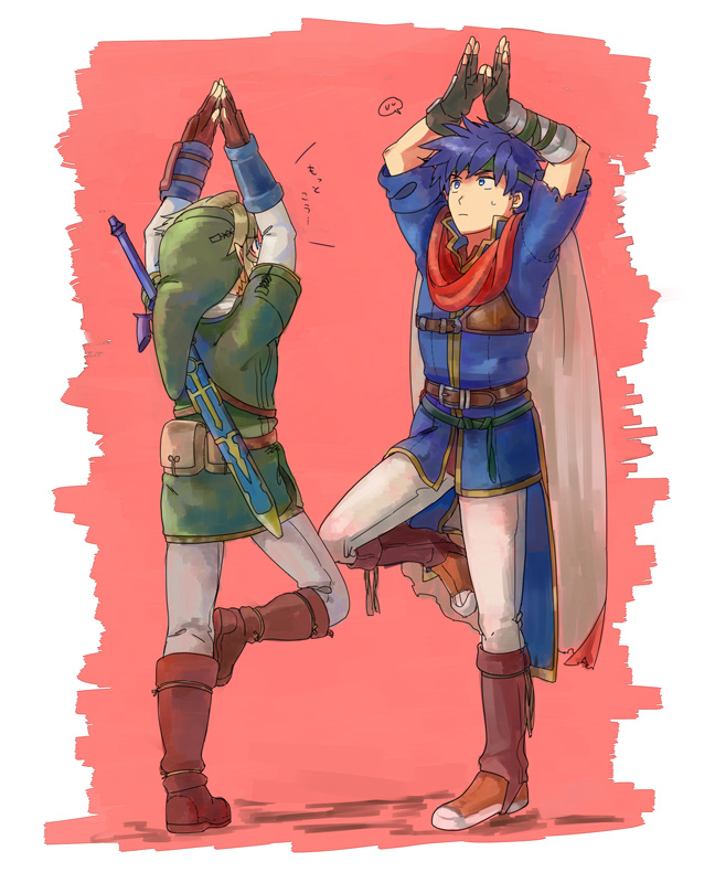 link and ike (fire emblem and 3 more) drawn by nikayu