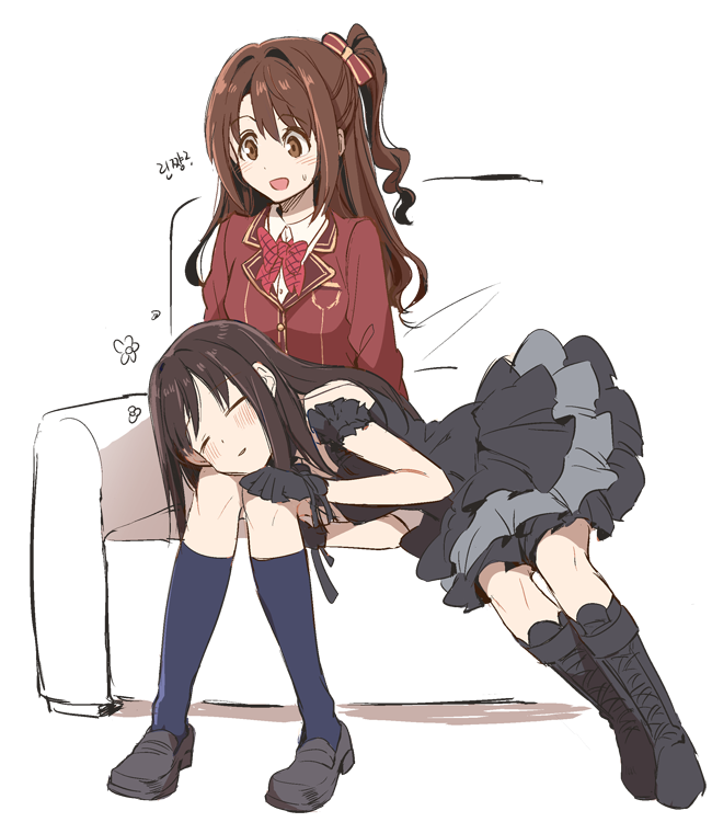 shibuya rin and shimamura uzuki (idolmaster and 2 more) drawn by akni