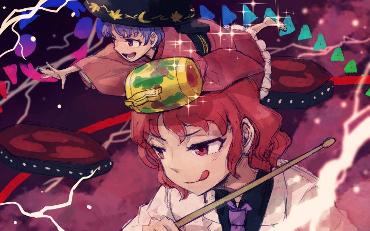 sukuna shinmyoumaru and horikawa raiko (touhou) drawn by meimaru_inuchiyo