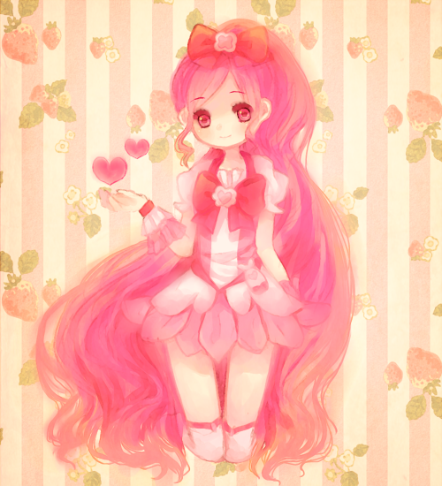 hanasaki tsubomi and cure blossom (precure and 1 more) drawn by ayata_tomiko