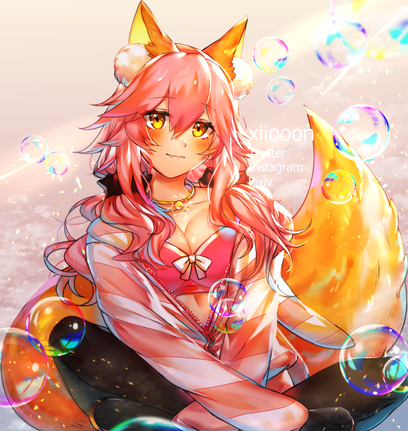 tamamo and tamamo no mae (fate and 2 more) drawn by xionfes