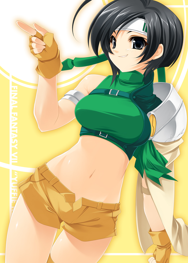 yuffie kisaragi and ninja (final fantasy and 1 more) drawn by kinoshita_ichi