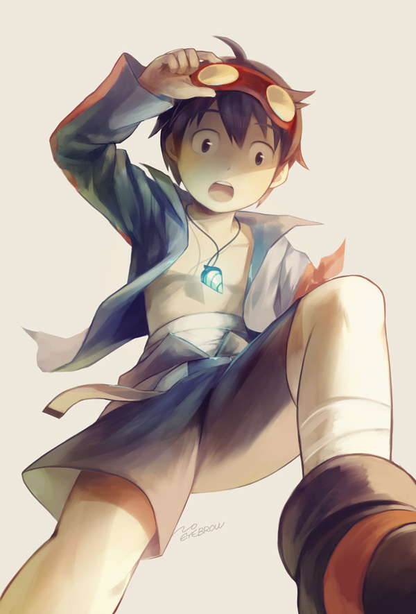 simon (tengen toppa gurren lagann) drawn by noeyebrow_(mauve)