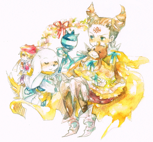 mewt randell, llednar twem, and babus swain (final fantasy and 1 more) drawn by hashino_ami