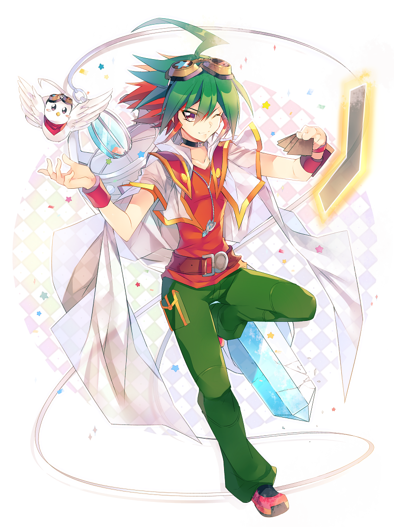 sakaki yuya (yu-gi-oh! and 1 more) drawn by rento_(rukeai)