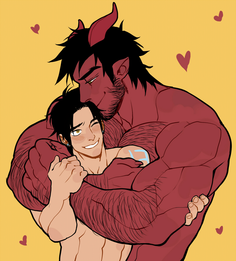 steen and dominique (the devil and s-13) drawn by suyohara
