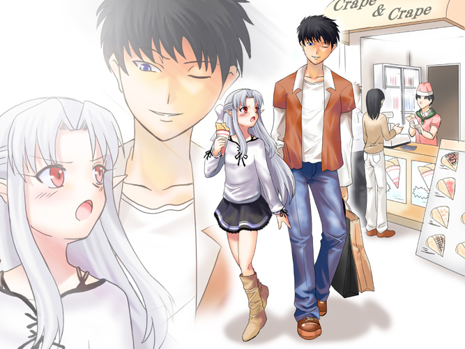 white len and nanaya shiki (tsukihime and 1 more)