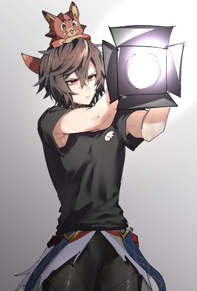 sandalphon and vyrn (granblue fantasy) drawn by makita_(homosapiensu)