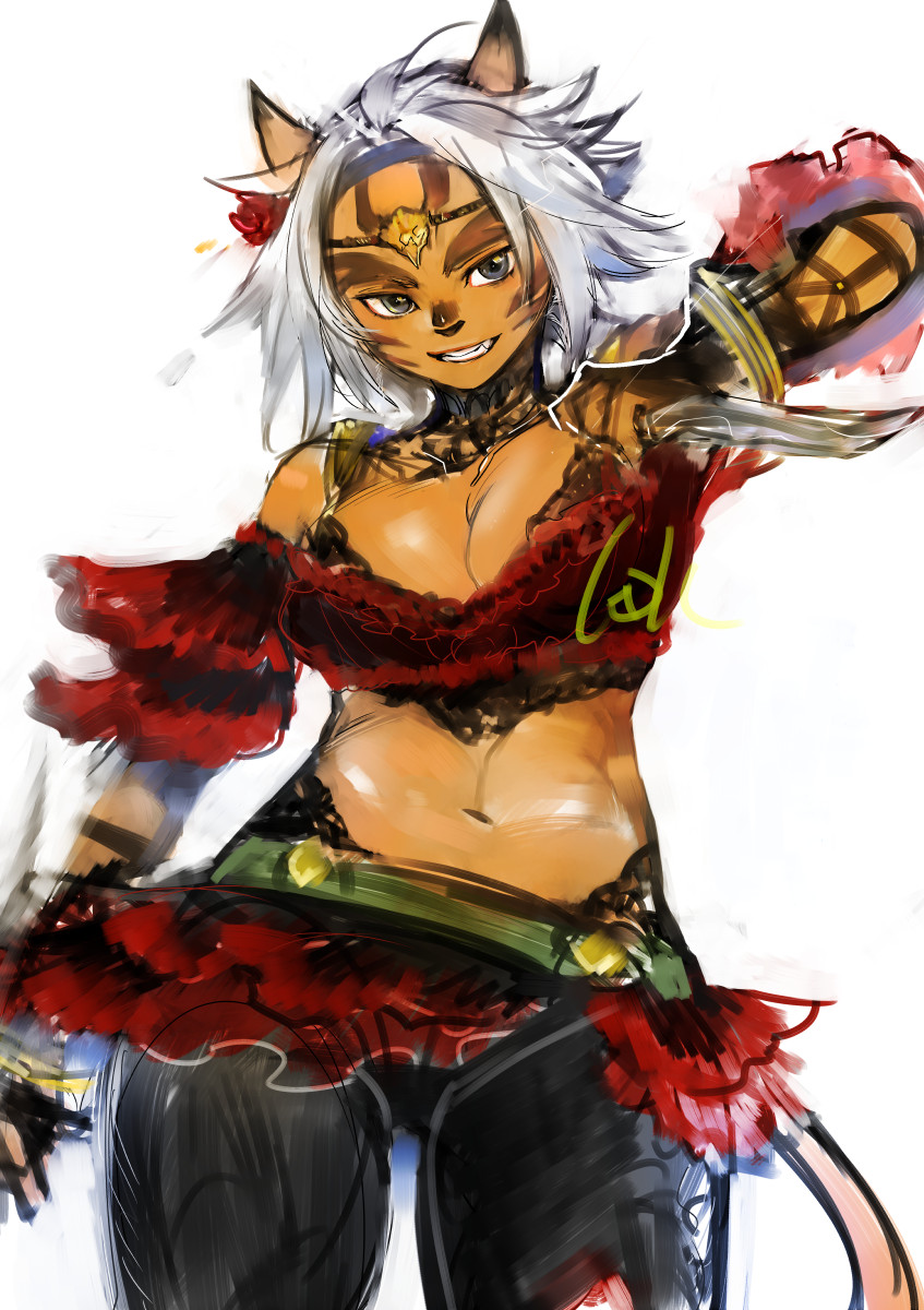 adventurer and dancer (final fantasy and 1 more) drawn by doraeshi