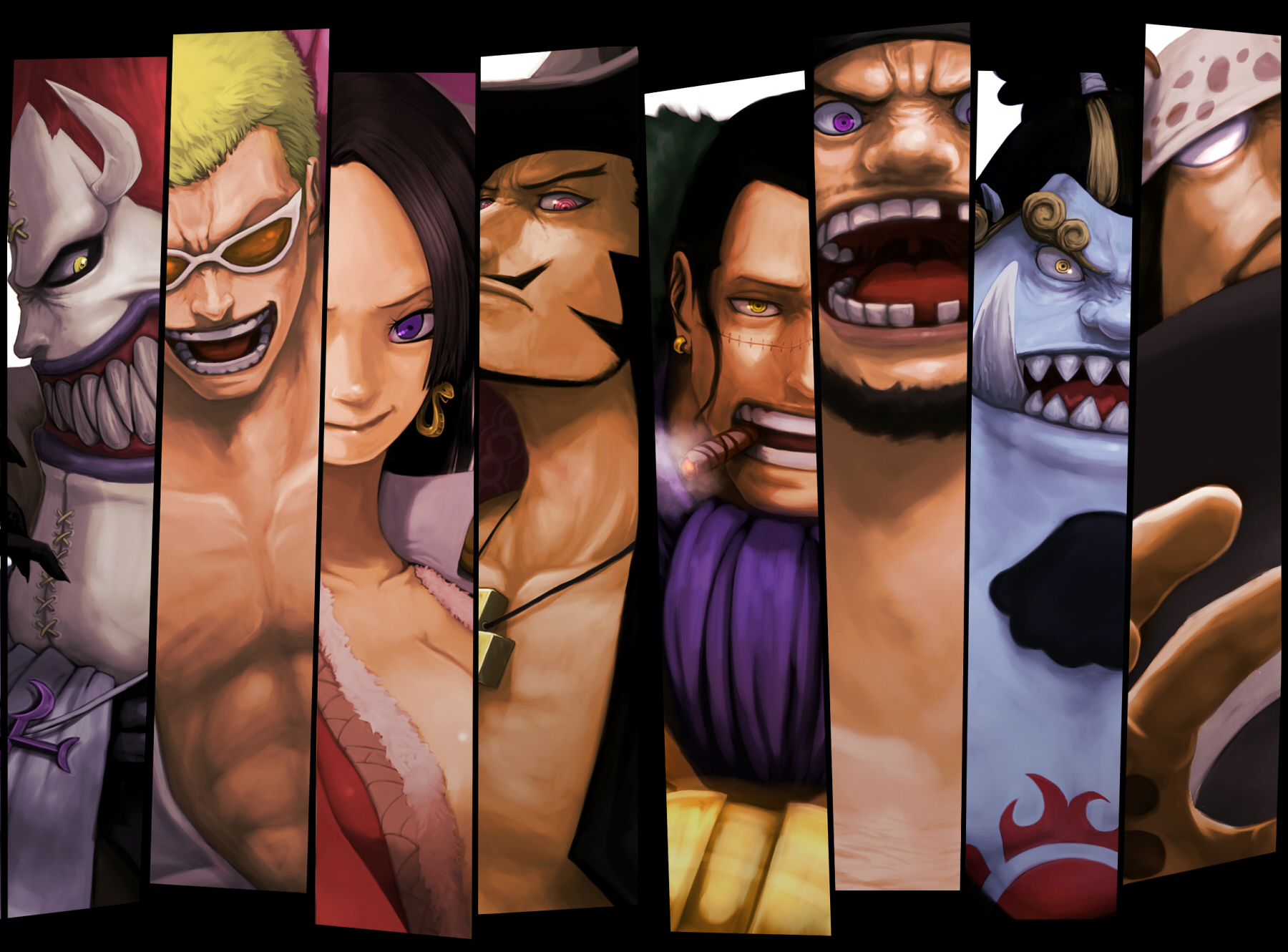 Boa Hancock Sir Crocodile Donquixote Doflamingo Dracule Mihawk