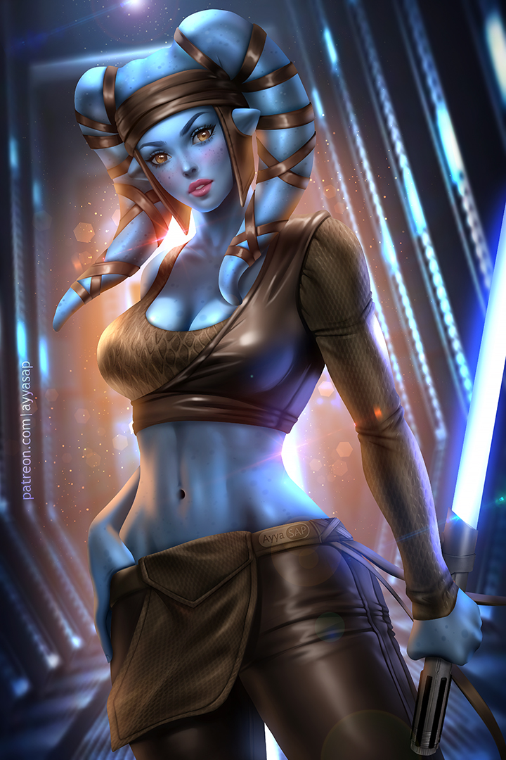 aayla secura (star wars) drawn by ayya_sap