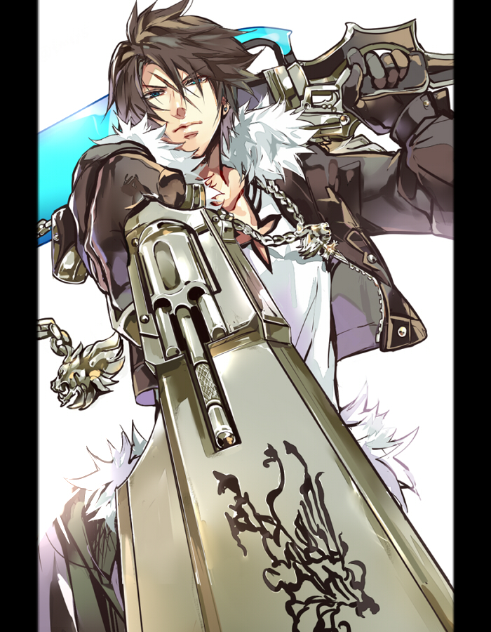 squall leonhart (final fantasy and 1 more) drawn by tama_(tmfy5)