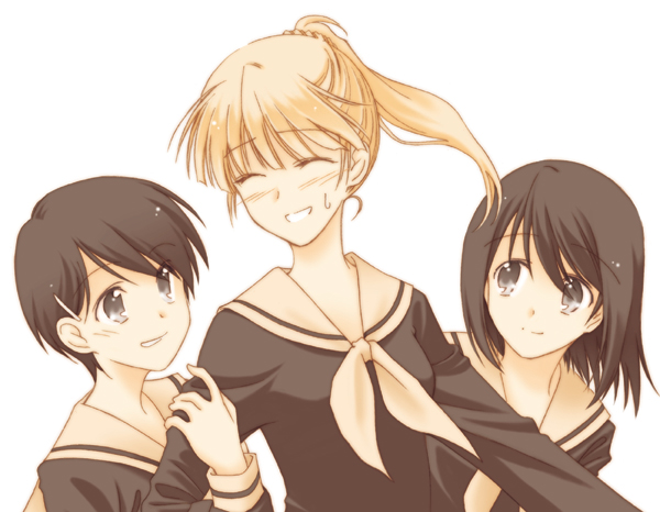 yamaguchi mami, tsukiyama minako, and takachi hidemi (maria-sama ga miteru) drawn by natsushi