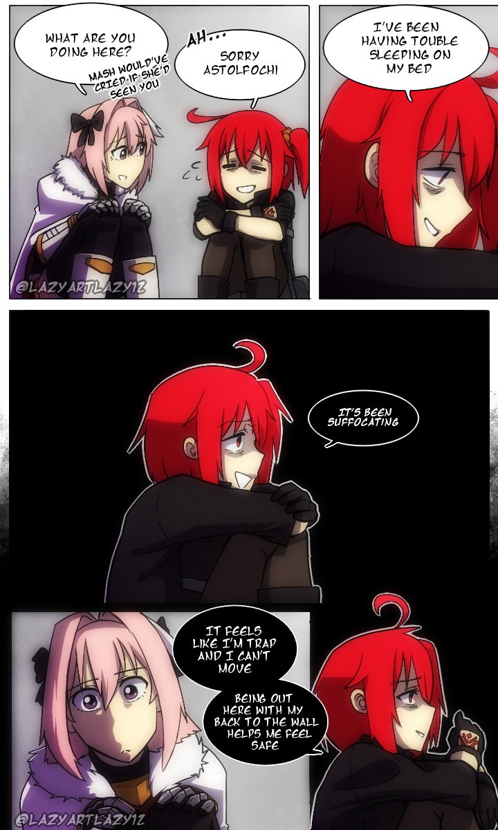 fujimaru ritsuka and astolfo (fate and 1 more) drawn by lazyartlazy12