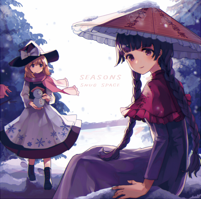 kirisame marisa and yatadera narumi (touhou and 2 more) drawn by kashiwagi_chisame