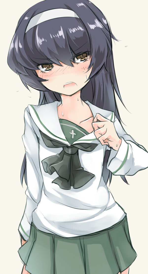 reizei mako (girls und panzer) drawn by amai_nekuta