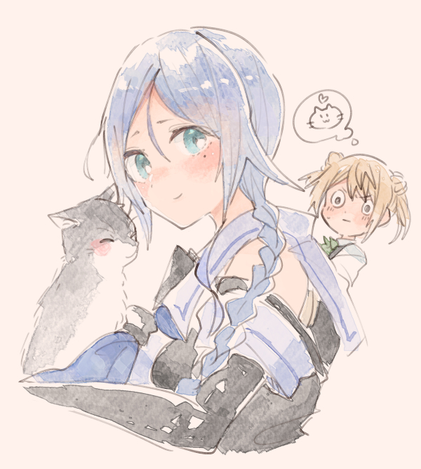 michishio and umikaze (kantai collection) drawn by itomugi-kun