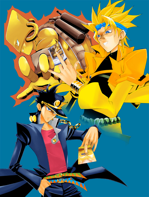 kujo jotaro, dio brando, and the world (jojo no kimyou na bouken and 3 more) drawn by yuko_(uc_yuk)