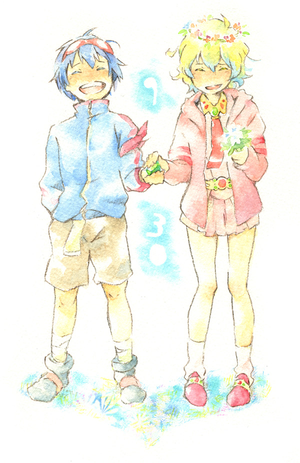 nia teppelin and simon (tengen toppa gurren lagann) drawn by nishigi_(great-tit)