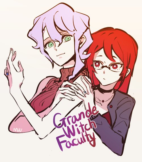 shiny chariot and croix meridies (little witch academia) drawn by mw_p