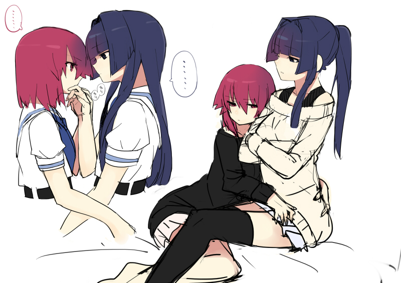 miyanaga teru and hirose sumire (saki and 1 more) drawn by yomosaka