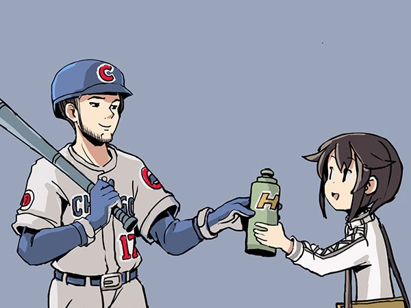 hayasui and kris bryant (kantai collection and 2 more) drawn by sixten
