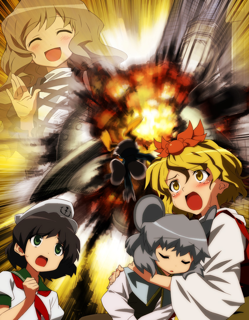 nazrin, hijiri byakuren, toramaru shou, murasa minamitsu, and donald duck (touhou and 1 more) drawn by tonbi