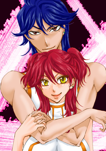 nena trinity and michael trinity (gundam and 1 more)