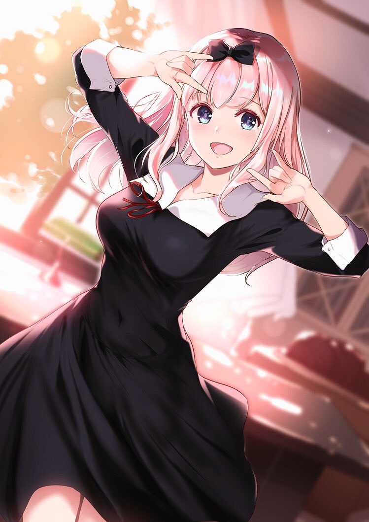 fujiwara chika (kaguya-sama wa kokurasetai ~tensai-tachi no renai zunousen~) drawn by nylon_(nylon_100%)
