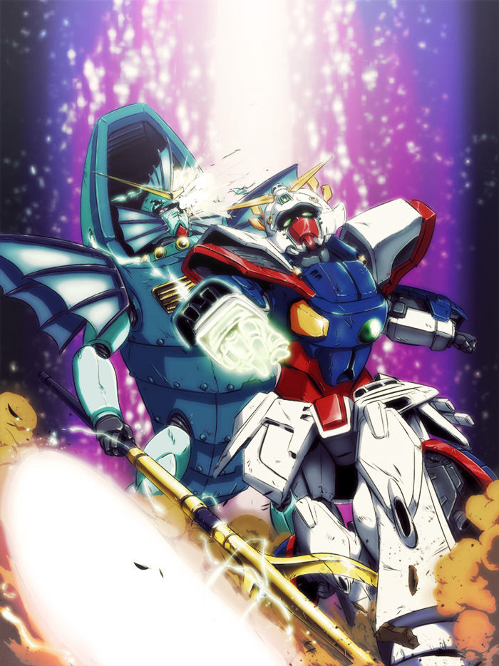 shining gundam and mermaid gundam (gundam and 1 more) drawn by neogeon