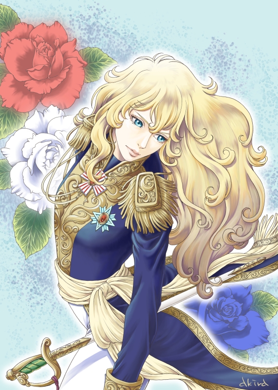 oscar francois de jarjayes (versailles no bara) drawn by touka_(akira_nogi)