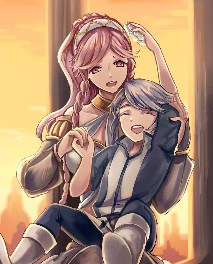olivia and inigo (fire emblem and 1 more) drawn by orange_yanagi