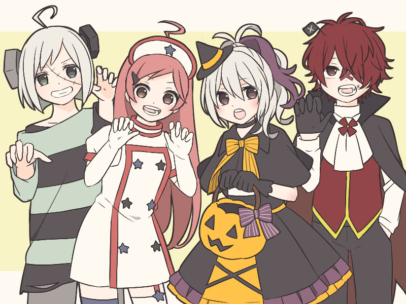 flower, sf-a2 miki, fukase, and utatane piko (vocaloid) drawn by skc
