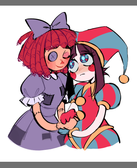 pomni and ragatha (the amazing digital circus) drawn by 015_adri