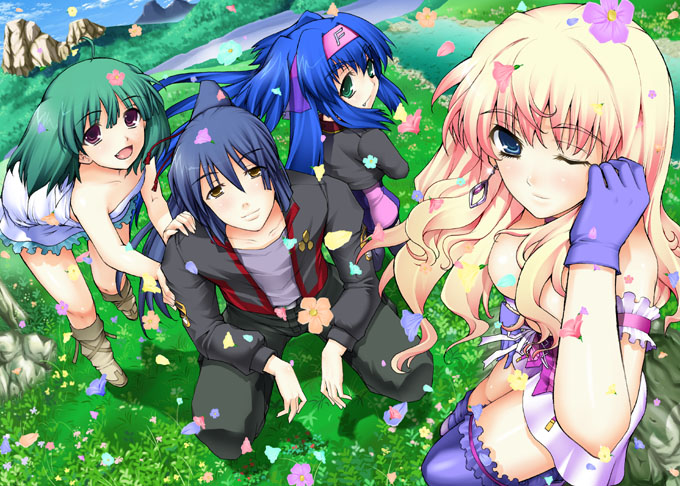 sheryl nome, ranka lee, saotome alto, and klan klein (macross and 1 more) drawn by kotobuki_utage