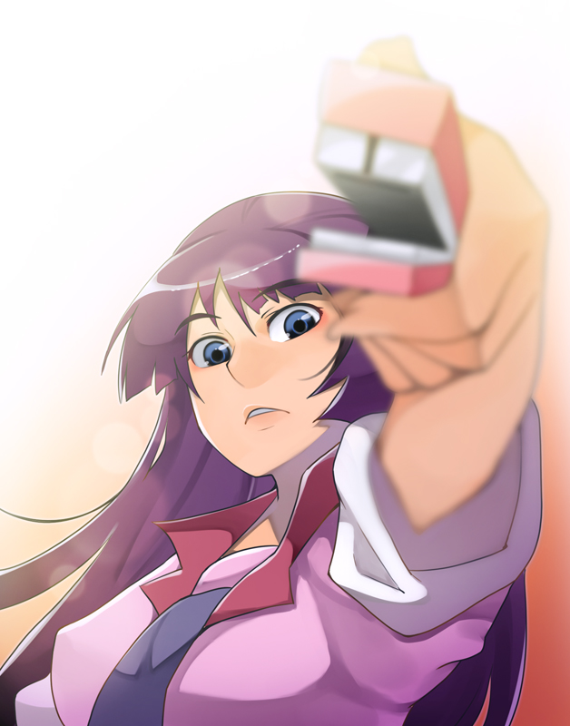 senjougahara hitagi (monogatari and 1 more) drawn by kosame_daizu
