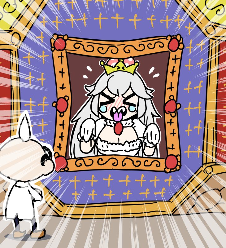 princess king boo and professor elvin gadd (mario and 1 more) drawn by tokkyuu_mikan