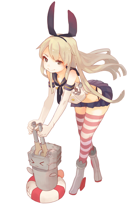 shimakaze and rensouhou-chan (kantai collection) drawn by mmm72