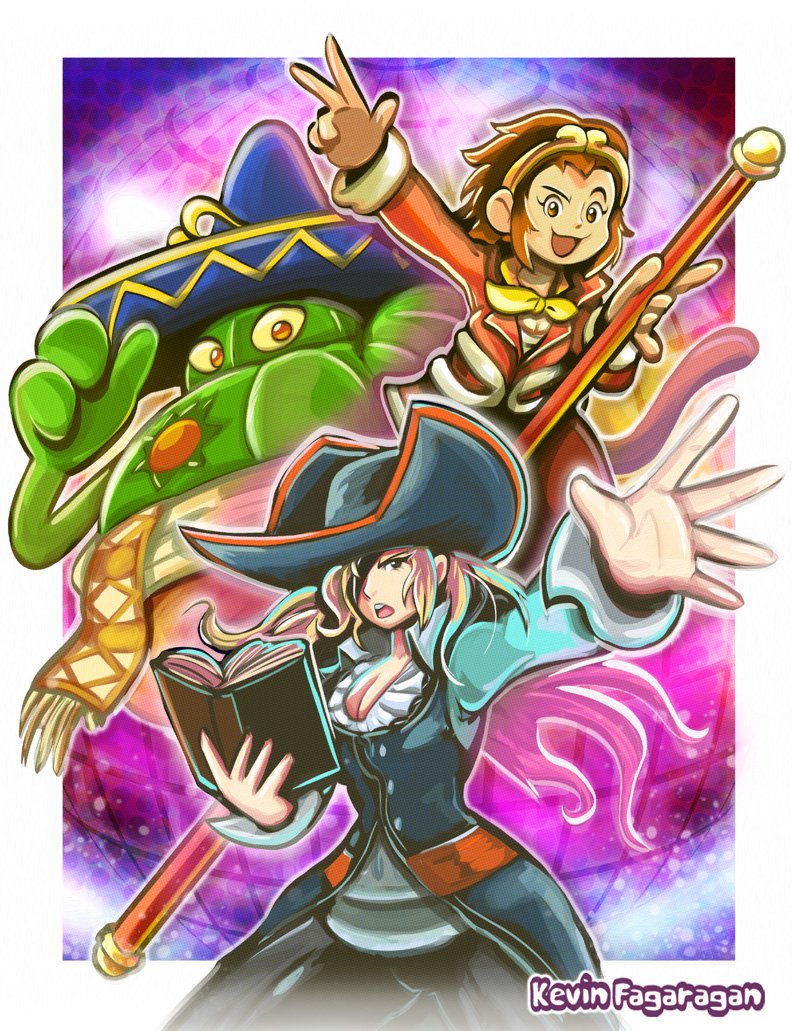 ruby heart, sonson, and amingo (marvel vs. capcom and 2 more) drawn by kevin_fagaragan