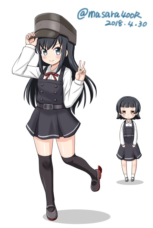 asashio, asashio kai ni, arare, and arare kai ni (kantai collection) drawn by masara_(chuujou)