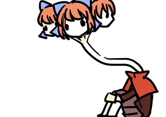 sekibanki and alolan exeggutor (touhou and 2 more) drawn by fumikiri_(dake_no_hito)