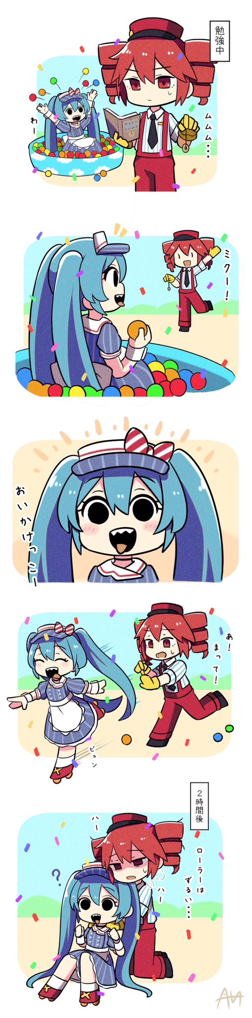 hatsune miku and kasane teto (vocaloid and 2 more) drawn by sato_(r017xts117)