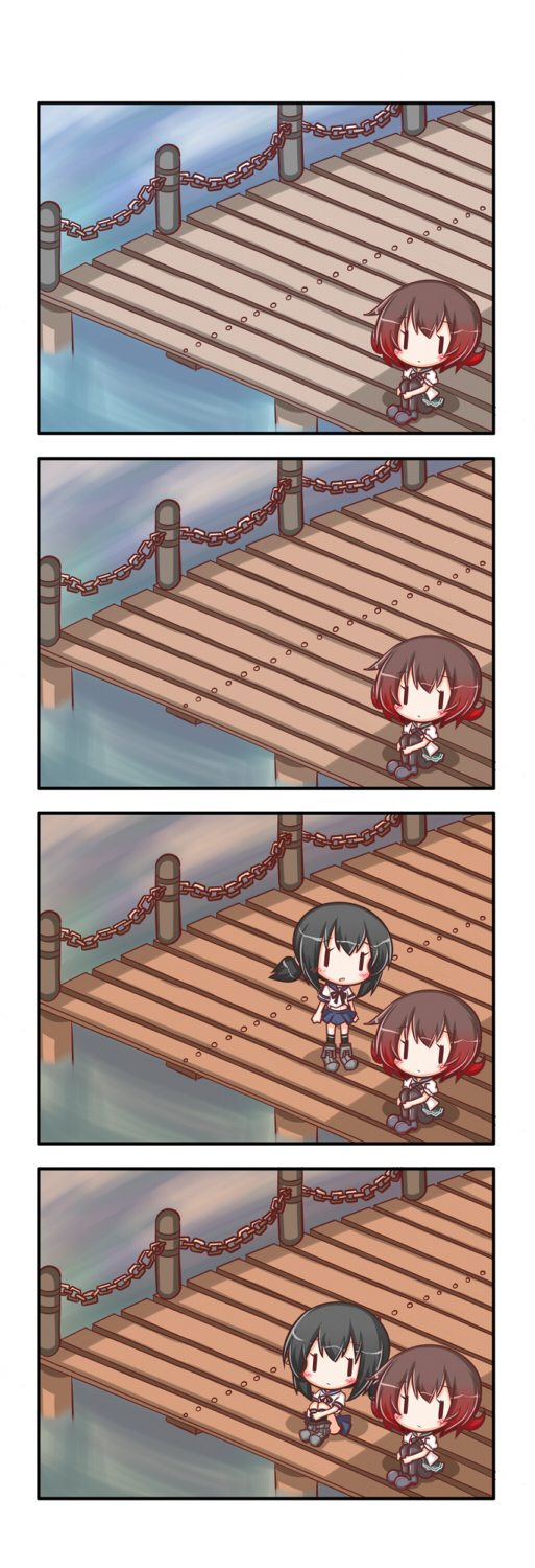 fubuki and mutsuki (kantai collection) drawn by komakoma_(magicaltale)