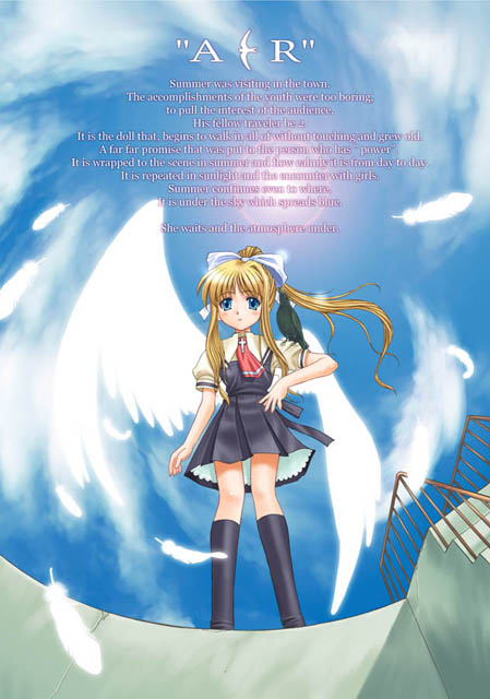 kamio misuzu and sora (air) drawn by saitou_tsukasa