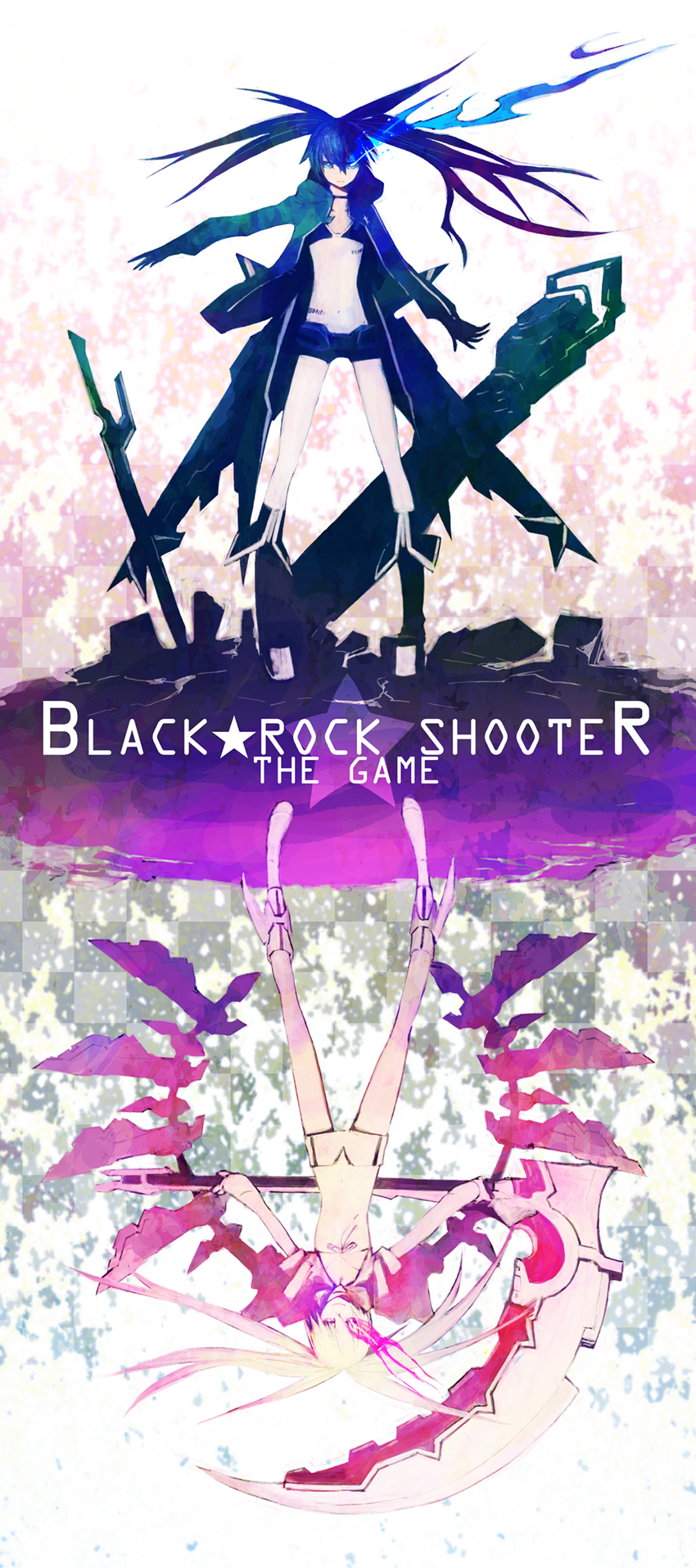 black rock shooter, white rock shooter, and stella (black rock shooter) drawn by suzuki_sanami